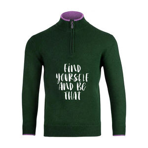 Sudaderas con cremallera de un cuarto de manga larga para hombre, Jersey personalizable azul marino, diseño de logotipo, ropa atlética cómoda y elegante - Product Image 2