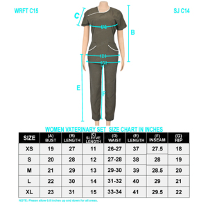 Blaze Classic Scrubs Uniforms Set Stand Collar Short Sleeve with Perfect Fit for Hospital Use - Product Image 6
