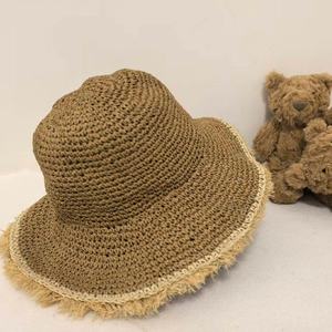 Chapeau de soleil en dentelle florale française pour femme, en paille de raphia, décontracté, printemps-été, voyage, plage, protection solaire, style célébrité internet - Product Image 4