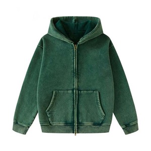 Sudadera con Capucha Vintage para Hombre, 100% Algodón, Lavado Ácido, Logotipo Personalizado Bordado, Sudadera Holgada de Manga Larga, Prenda Básica de Invierno - Product Image 1