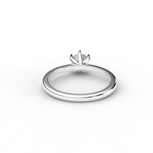 IGI Certified Round Cut Lab Grown Diamond Solitaire Engagement Ring in <b>Solid</b> 925 Sterling <b>Silver</b> - Product Image 4