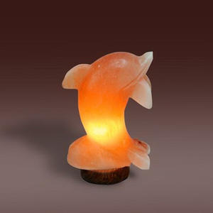 Lampe au sel rose de l'Himalaya sculpté dauphin artisanat écologique poli par Anwar Enterprises artisanat naturel - Product Image 3