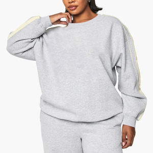 Vente chaude sur mesure O-cou couleur unie sweat à capuche lourd et sweat coupe ample respirant Hip Hop Style sweat femme - Product Image 6