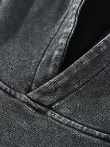 Sudadera con Capucha de Talla Grande para Hombre, Estilo Vintage, de Algodón, con Cierre, Degradado, Lavado Ácido, Estampado en Relieve, Bordado, Jersey de Invierno - Product Image 5