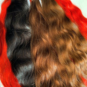 Extensiones de cabello a granel más vendidas Cabello vietnamita Doble ahogamiento 100 gramos Todos los colores 20 pulgadas - Product Image 1