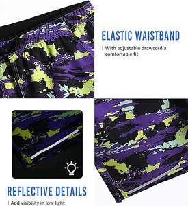 Shorts de sport d'été pour hommes, logo personnalisé imprimé, nylon, shorts de sport de gym, shorts décontractés pour le basketball, sports athlétiques - Product Image 4