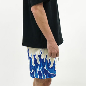 Shorts de basketball d'été pour hommes – Vente en gros, stock limité, taille élastique, maille respirante, séchage rapide, polyester écologique, motif uni - Product Image 5