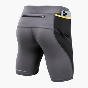 Pantalones cortos de entrenamiento de compresión de verano de secado rápido para hombre, pantalones cortos deportivos de Spandex estampados ecológicos para gimnasio, servicio OEM al por mayor - Product Image 2