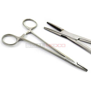 Pinzas portagujas Crilewood, pinzas hemostáticas dentales quirúrgicas de acero inoxidable, instrumentos médicos, cirugía General, cuidado de la salud - Product Image 1