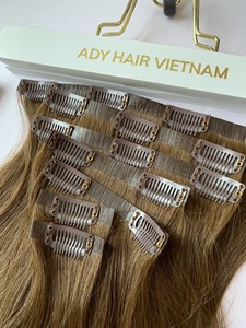 Extensiones de Cabello Ady Hair Top Premium con Clip, 100% Cabello Virgen Vietnamita, Trama Única, Invisibles, Sin Costuras, Genius Bulk Extensions Bac - Product Image 1