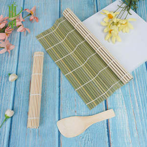 Tapis à sushi en bambou naturel de qualité supérieure |   Makisu pour la fabrication de sushis japonais |   Tapis en bambou écologique - Product Image 3