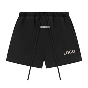Shorts de course pour hommes en molleton français 380 GSM, 100% coton, style hip-hop, streetwear, sur mesure, vente en gros - Product Image 2