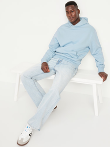 Sudadera con Capucha Azul Claro para Hombre, Corte Regular, Felpa de Algodón, Informal, con Bolsillo Delantero, para Otoño - Product Image 2