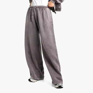 2025 Custom Logo Winter Flat Lace Fleece <b>Women's</b> Cozy Open Hem Joggers <b>Pants</b> Mid Waist Workout Sweatpants Wholesale <b>Lounge</b> <b>Pants</b> - Product Image 4