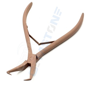 Pince professionnelle pour extensions de cheveux en acier inoxydable, outil de serrage à micro-anneaux pour l'installation et le retrait d'extensions capillaires - Product Image 1