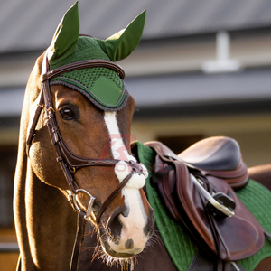 Bonnet d'oreille de cheval au crochet personnalisé Premium Pakistan Made Voile de mouche léger lavable pour les événements d'équitation élégants Bonnet d'oreille - Product Image 5