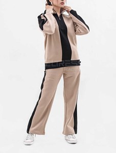 ชุดวอร์มผู้หญิงพรีเมียม ผ้าฝ้าย 100% ระบายอากาศได้ดี เป็นมิตรกับสิ่งแวดล้อม ดีไซน์ใหม่ทันสมัย ลายเรียบ ชุดเสื้อและกางเกง แห้งเร็ว 380 GSM - Product Image 2