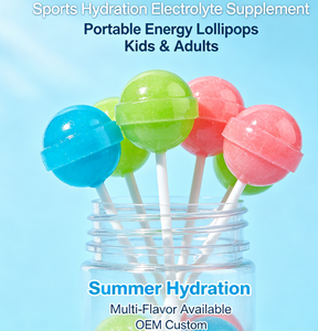 Piruletas de Solución Electrolítica, Hidratación Deportiva, Suplemento Electrolítico, Piruletas Energéticas Portátiles, Hidratación de Verano para Niños y Adultos - Product Image 1