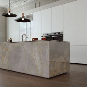 Custom Kitchen Bathroom Vanity Tops Porcelain Natural Stone Countertops Carrara Calacata <b>Marble</b> for Hotel Projects Prefab Cut - Product Image 1