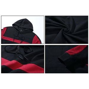 Vêtements de sport bicolores à contraste contrasté pour hommes Survêtements de sport en coton polaire Respirant Survêtements décontractés d'hiver à séchage rapide - Product Image 5