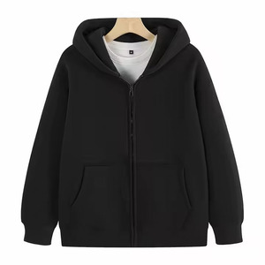 500 grammes LOGO personnalisé femmes sweat coton Polyester hiver épais blanc surdimensionné hommes pleine fermeture éclair sweats à capuche - Product Image 6