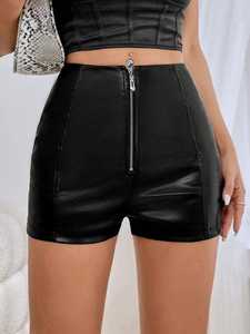 Tendance Jupe en cuir pour femme Taille haute Faux cuir Confortable Parfait pour les tenues décontractées - Product Image 2