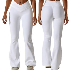 OEM Flare Leggings Women Yoga <b>Tummy</b> <b>Control</b> Compression Flare Pants Ladies High Elastic Waist Athletic Flare Legging Ladies - Product Image 6