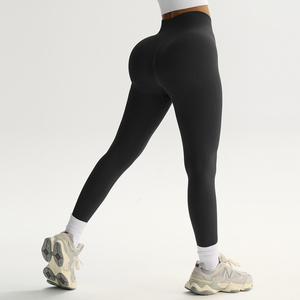 Nuevas Mallas Deportivas de Gimnasio al por Mayor de Alta Calidad con Logotipo Personalizado, Leggings de Yoga de Cintura Alta, Suaves y sin Costuras para Mujer - Product Image 1