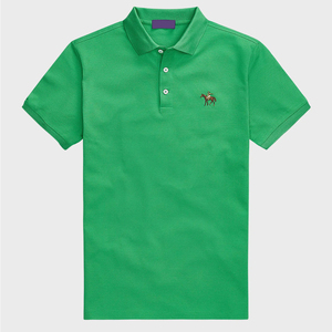 Nouvelle couleur verte polos pour hommes à prix bon marché vente en gros de polos pour hommes polo à manches courtes avec logo brodé de grande taille pour hommes - Product Image 6