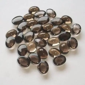 Cabujones Ovalados Lisos de Cuarzo Ahumado Natural Marrón de 6x4 mm, Certificados por IGI, para Joyería - Product Image 1
