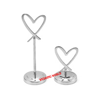 Support de Cartes de Mariage Classique Écologique en Métal Argenté Fait Main, Design Personnalisable, MOQ 100 pièces