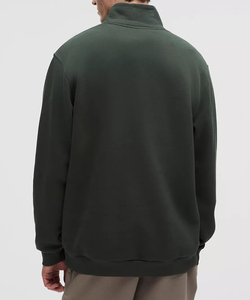 Sweat-shirt pour homme à col rond et fermeture éclair quart, coupe moderne, élégant, pour l'hiver, essentiel, léger et respirant - Product Image 2