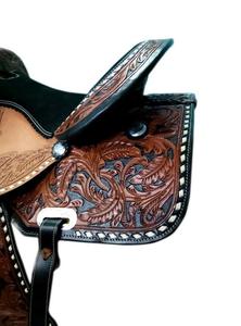 Juego de tachuelas de cuero genuino de primera calidad, monturas de carreras occidentales e inglesas para montar a caballo - Product Image 3