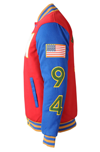 2025, la mejor oferta, parches bordados de chenilla, Mangas de cuero de lana gruesa para hombre, chaqueta de béisbol universitaria, lona, nuevo Letterman - Product Image 2