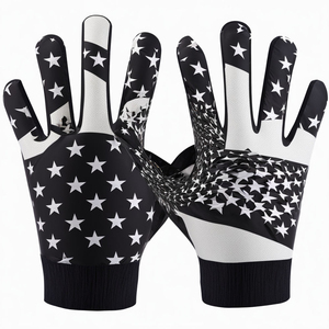 Fabricants pakistanais Personnaliser la Meilleure Qualité Football Américain Super Sticky Palm Récepteur Gants Gants D'entraînement Professionnels - Product Image 3