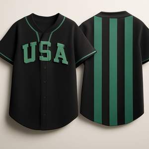 Camisetas de béisbol de alta calidad para hombre, camisas con botones completos, uniformes deportivos, Tops, ropa informal estilo Hip Hop, trajes - Product Image 5