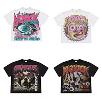 T-shirt graphique streetwear oversize pour homme 100 % coton, esthétique gothique sur le devant, anti-plis, séchage rapide, coupe décontractée, col, grandes tailles
