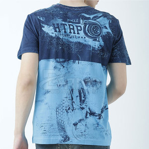T-Shirt Homme Durable Couleur Solide Séchage Rapide Dernier Design 3D Tissu Tricoté Imprimé à Manches Courtes pour l'Extérieur T-Shirt - Product Image 3