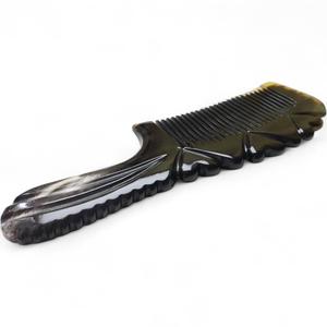 Meilleures ventes Peigne en corne de buffle avec logo personnalisé de haute qualité Peigne à cheveux en corne de boeuf écologique à usage domestique Artisanat de vache - Product Image 2