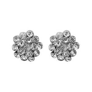 Kriaa Boucles d'oreilles romantiques mignonnes 1313817 perle d'eau douce et topaze avec placage argent rhodié pour les fêtes - Product Image 1