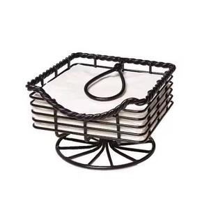 Elegantes servilleteros de metal con opciones de logotipo personalizado ideales para restaurantes, bodas y uso doméstico - Product Image 1