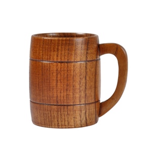 Grande chope à bière en bois antique durable fabriquée avec un design personnalisable en bois de manguier de haute qualité pour les cadeaux d'affaires - Product Image 1