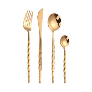 Cubiertos de Metal Pulido Dorado Brillante, Diseño Elegante, Juego de Cubiertos de Mesa para Cocina, Cubiertos para Fiestas, Eventos y Catering - Product Image 1