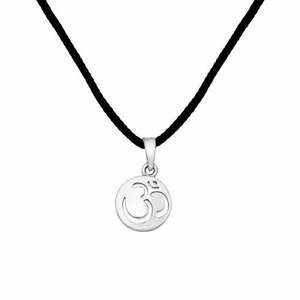 NOVAMART Fine Zarkan 925 Silver Circle OM <b>Pendant</b> Rhodium Trendy Rose Gold Chain Featuring <b>Emerald</b> Opal Moissanite Diamond Engag - Product Image 1