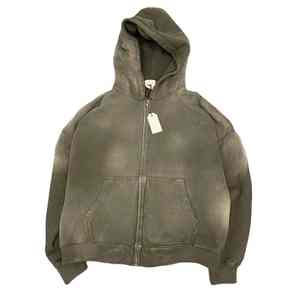 MOVATEXTILE Premium Quality Basics Acid Wash <b>Hoodie</b> Sun Faded Zipper Reflective Manufacturer <b>Zip</b> up Style Fashion <b>Hoodie</b> For <b>Men</b> - Product Image 5