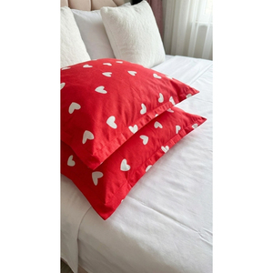Funda de Almohada Rectangular Moderna con Diseño de Corazón en Algodón Suave, Duradera, Lavable, Transpirable, Ecológica y Personalizable para Hogar y Hotel - Product Image 6