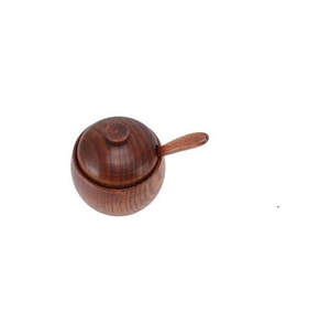 Cuenco y cuchara de madera Natural con logotipo personalizado, juego de cuencos baratos y hechos a mano a bajo precio - Product Image 2