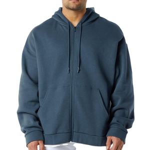 Offre Spéciale automne couleur unie hommes à manches longues fermeture éclair Hoodies avec des couleurs et des tailles personnalisées - Product Image 1