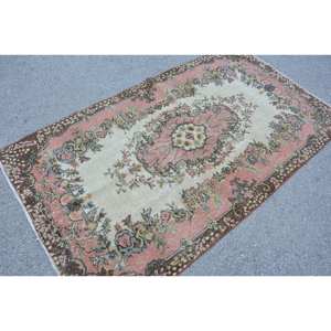 พรมตุรกีวินเทจคลาสสิกสีเบจ6.7ft x 3.8ผ้าขนแกะเย็บปะติดปะต่อกันสี่เหลี่ยมผืนผ้าลายทางสำหรับห้องนั่งเล่น - Product Image 4