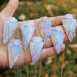 Natural de cristal al por mayor de piedras preciosas de ópalo de alambre envuelto puntas de flecha hermoso super calidad - Product Image 3